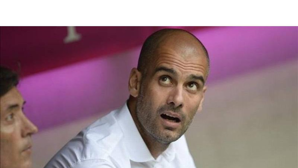 Pep Guardiola, en el banquillo del Bayern.