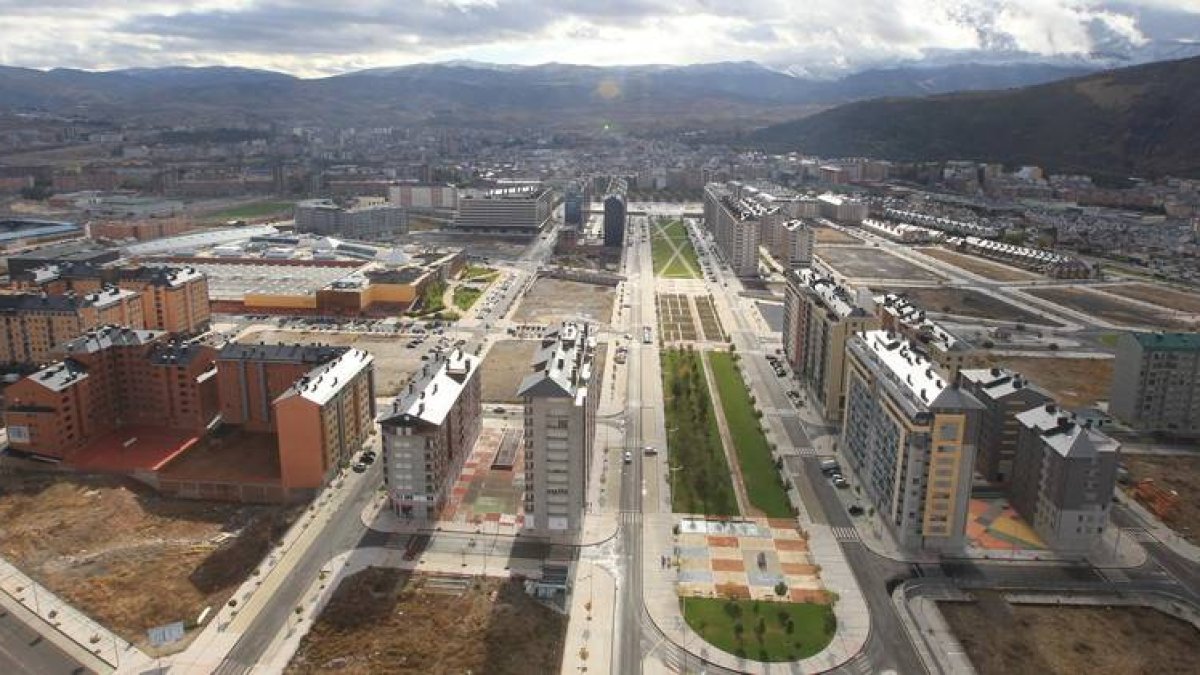 Barrio de La Rosaleda en Ponferrada, donde hay más de mil viviendas vacías