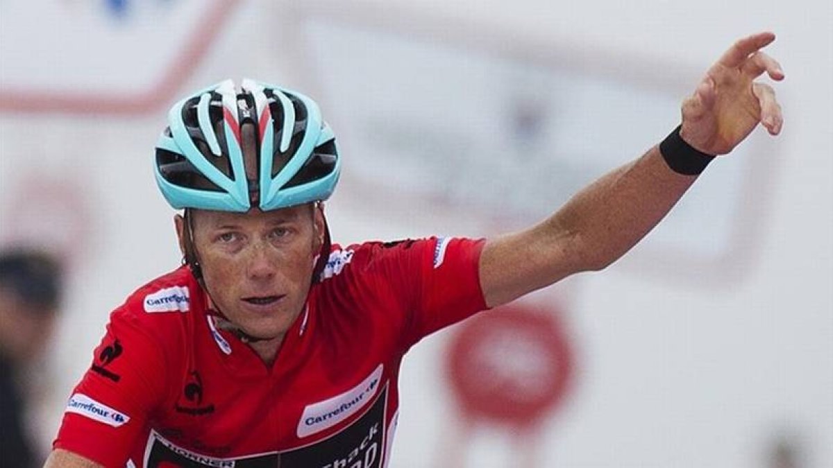 Chris Horner, durante una etapa de la Vuelta a España 2013.