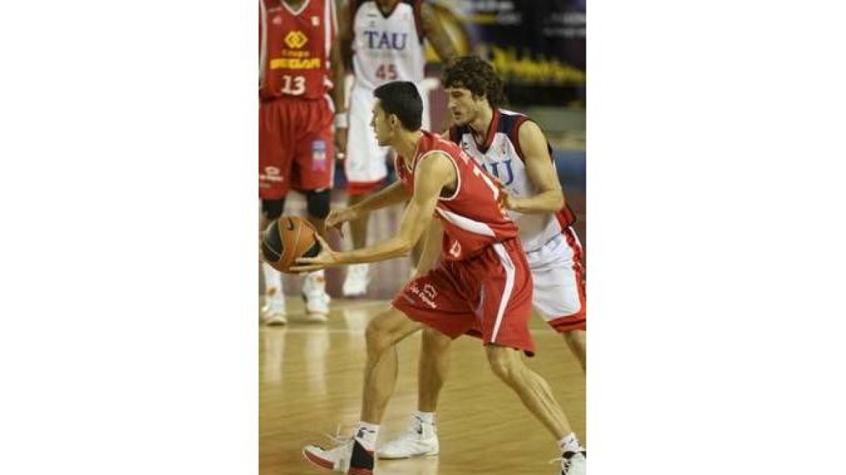 Nacho Yáñez, en el partido de la presente temporada ante el Tau
