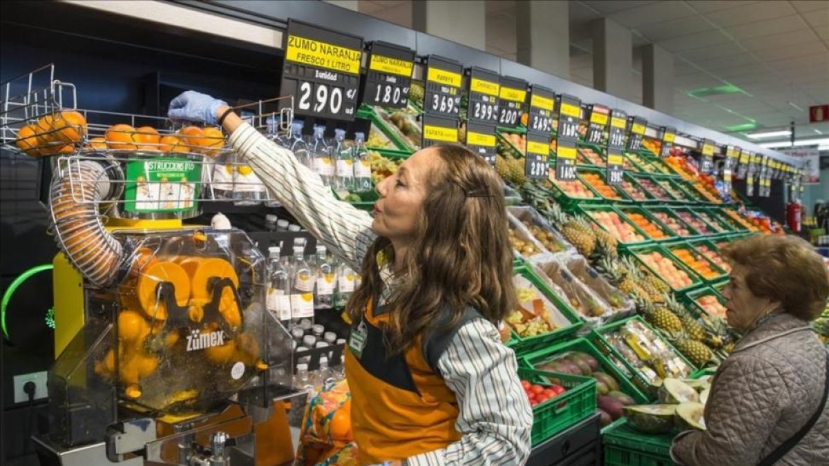 Actividad en un supermercado.