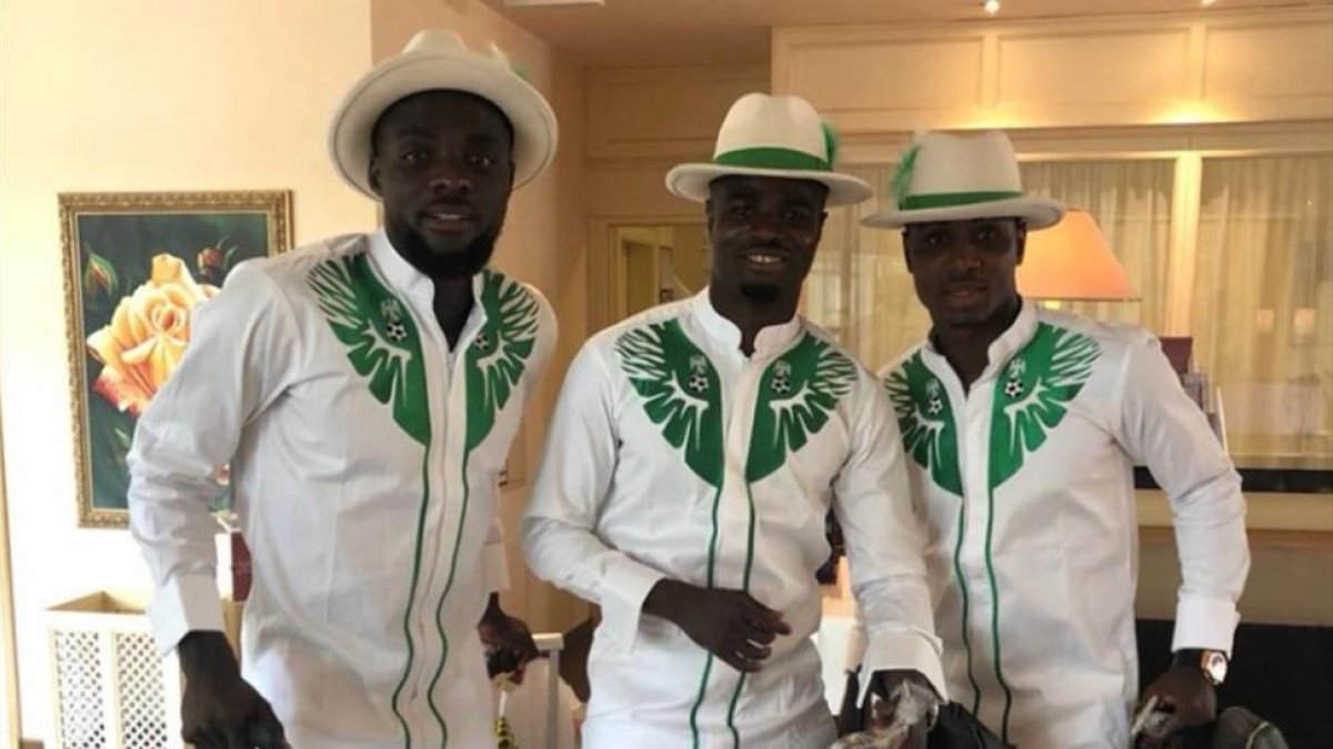 Jugadores de la selección nigeriana.