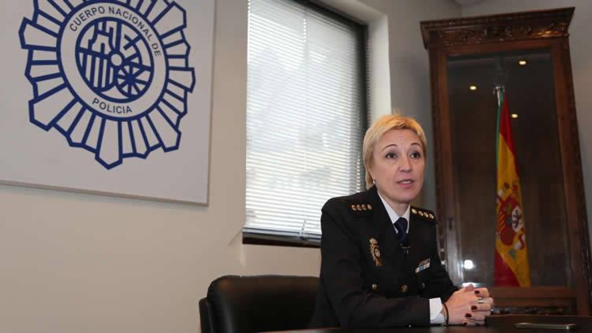 María Marcos, durante la entrevista.