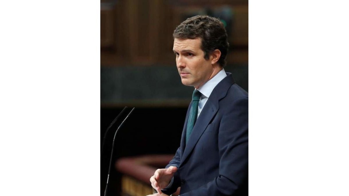 El líder del PP, Pablo Casado. EMILIO NARANJO.
