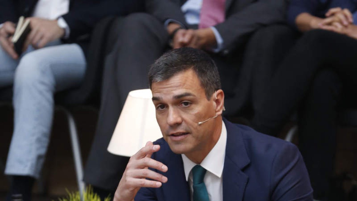El secretario general del PSOE y candidato a la presidencia del Gobierno, Pedro Sánchez. BALLESTEROS