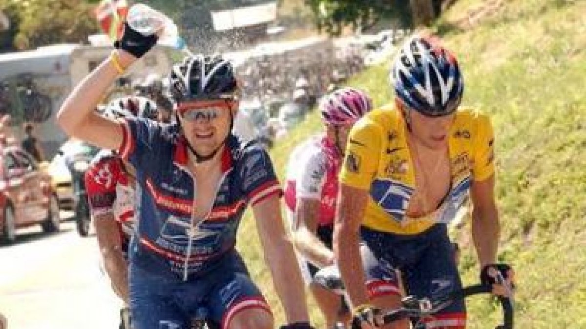 Landis (i) y Armstrong, otrora amigos y ahora enfrentados.