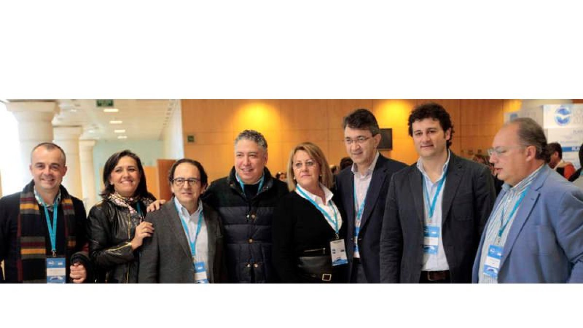 Parte de la delegación de los populares leoneses que participaron este fin de semana en la convención nacional en Madrid