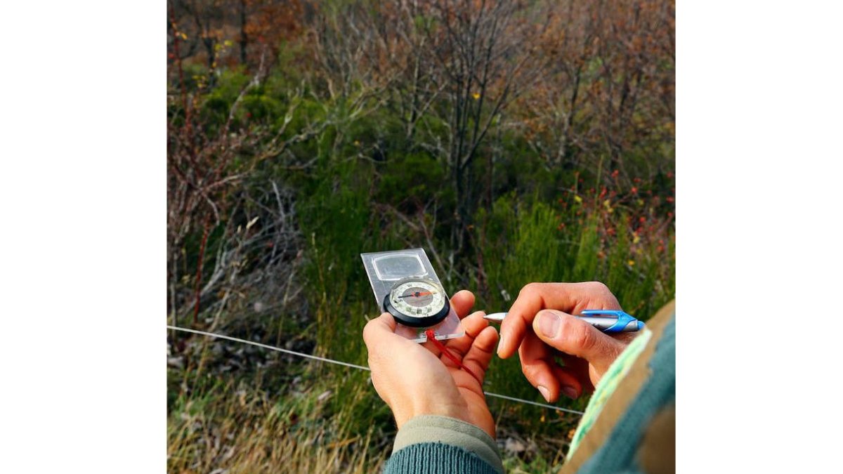 Un agente medioambiental de la Junta, en el último programa de radiomarcaje. RAMIRO