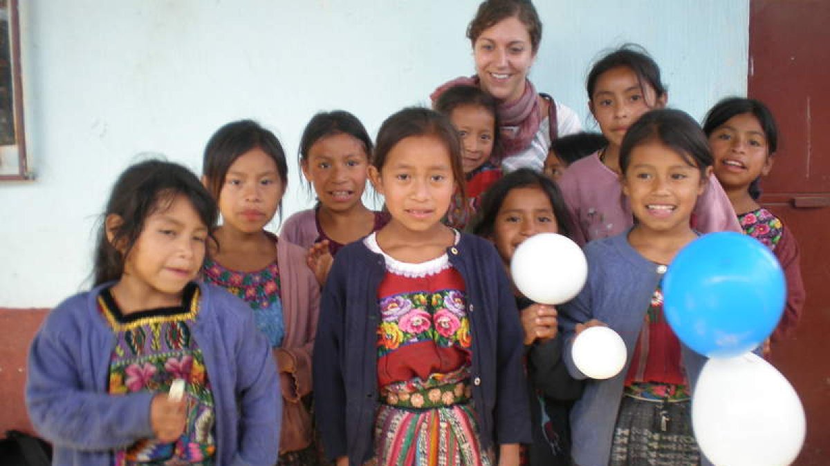 Día de recibimiento a la voluntaria Beatriz González, en Chimaltenango.