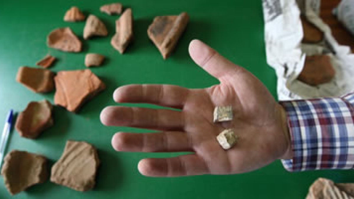 Piezas encontradas en las inmediaciones del cementerio de Pobladura