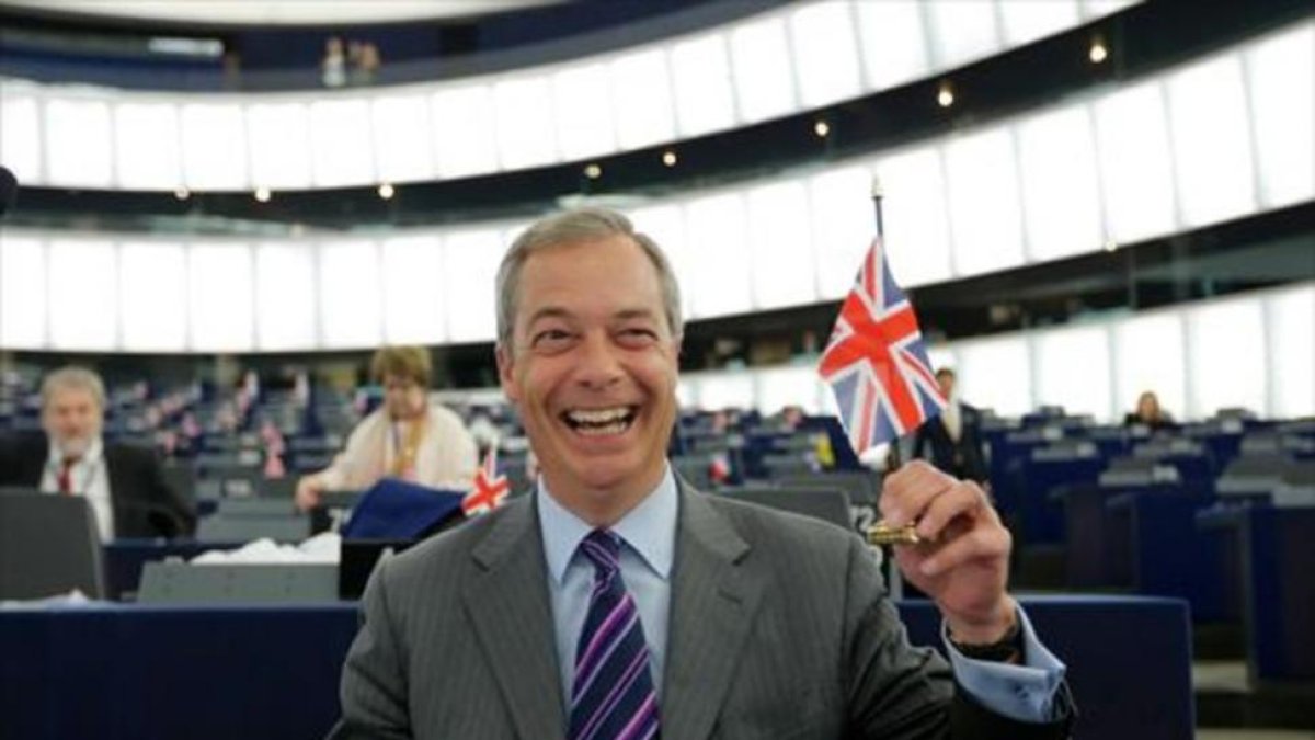 Nigel Farage, exlíder del partido xenófobo británico UKIP.