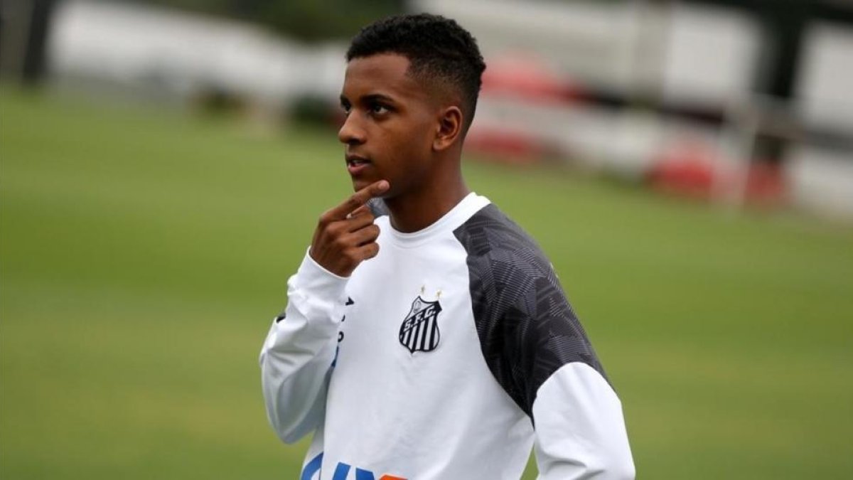 Rodrygo, en un entrenamiento