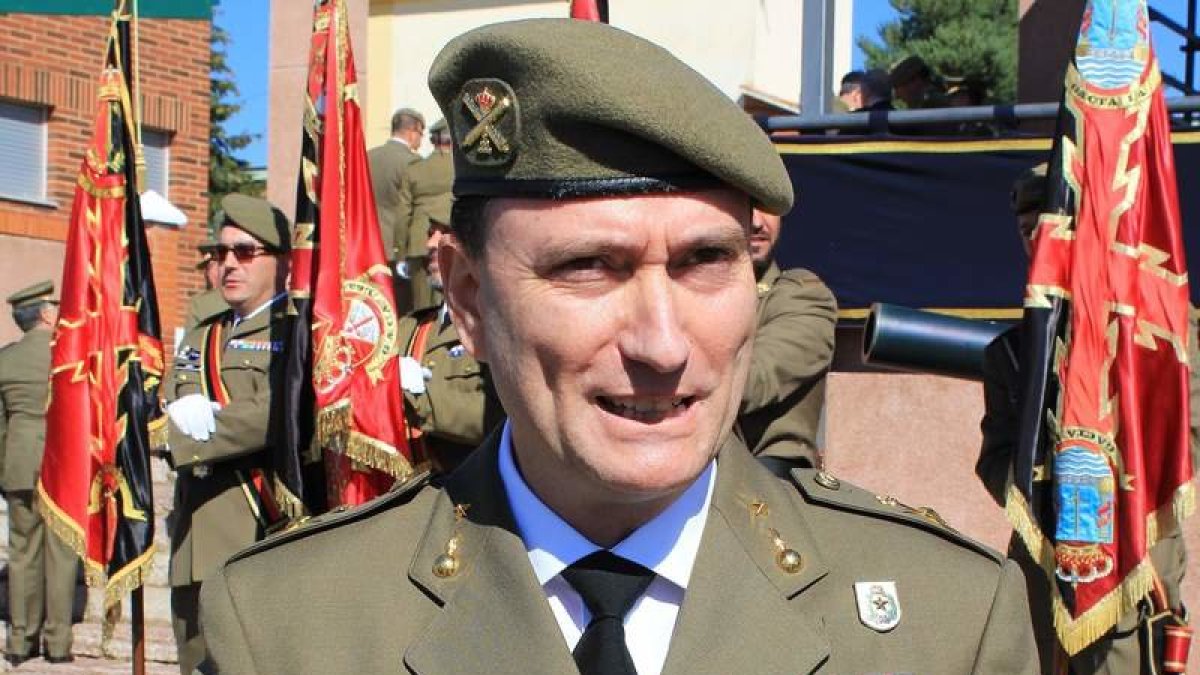 Martínez Mejide en su toma de posesión como jefe del Maca. R. D.