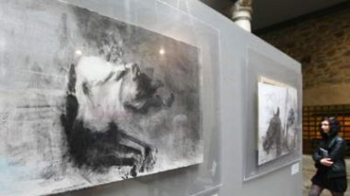 Algunos de los cuadros del artista turolense..