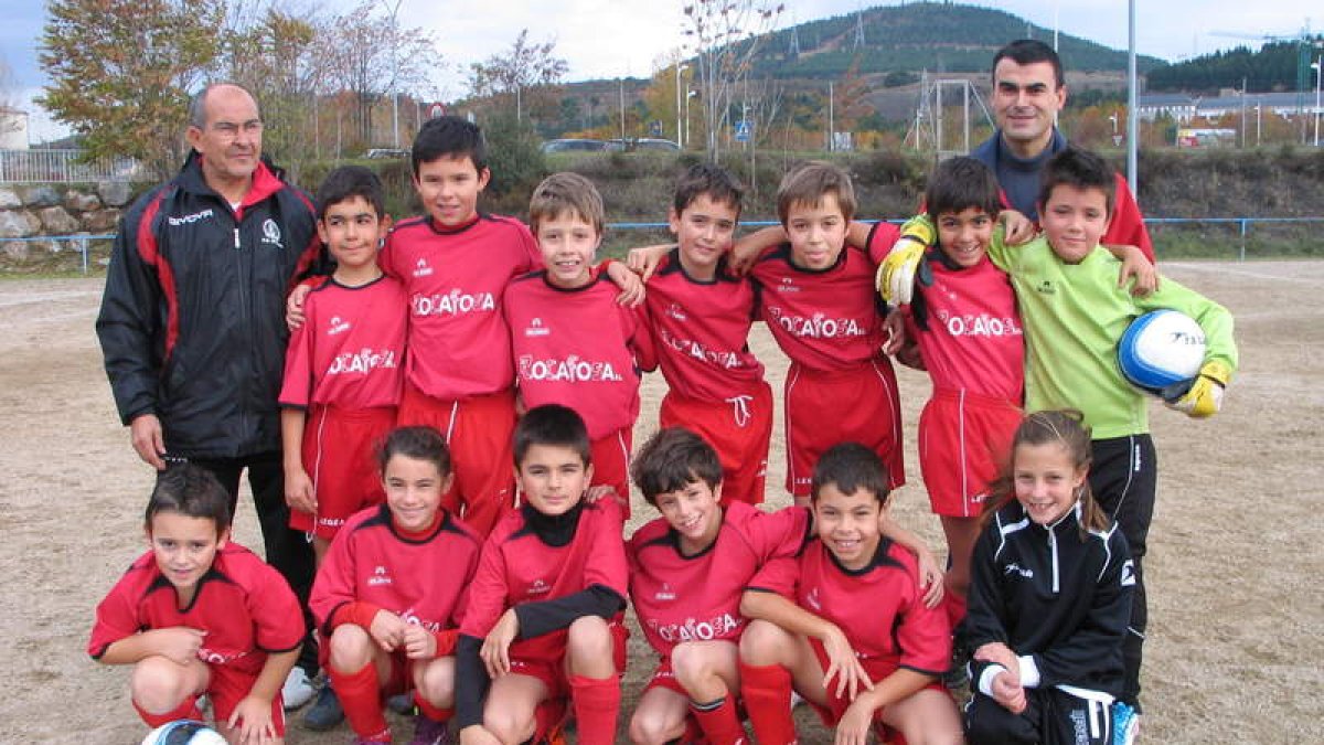 Formación del equipo del Naraya que milita en la 1.ª División Provincial Benjamín.