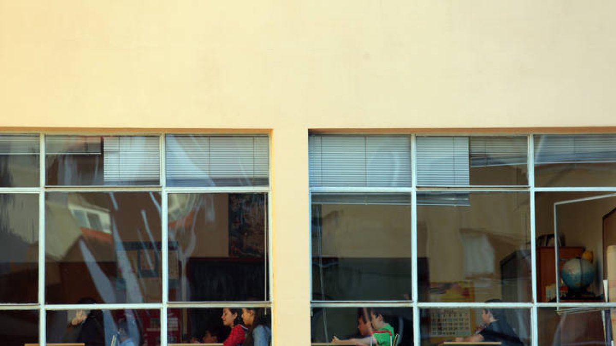 Un aula de un colegio de León. MARCIAMO PÉREZ