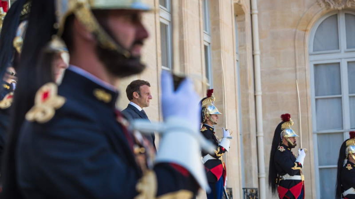 Emmanuel Macron, en la palacio del Elíseo el viernes. CHRISTOPHE PETIT TESSON