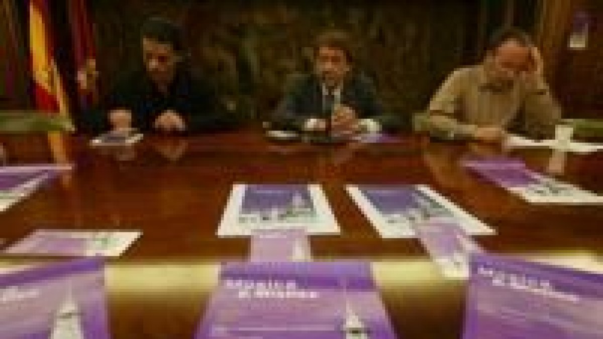 Alfonso Ordóñez, Javier García Prieto y Enrique Jiménez, en la presentación del ciclo musical
