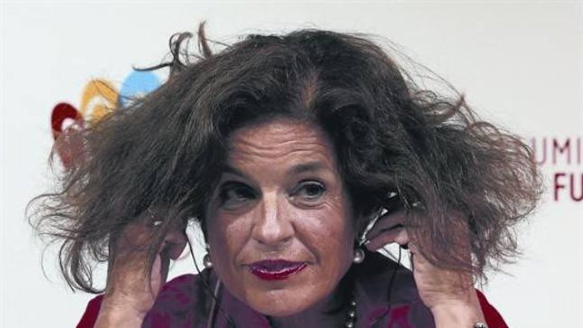 Ana Botella, en el acto de presentación de la candidatura de Madrid a los JJOO del 2020, en Buenos Aires, el pasado septiembre.