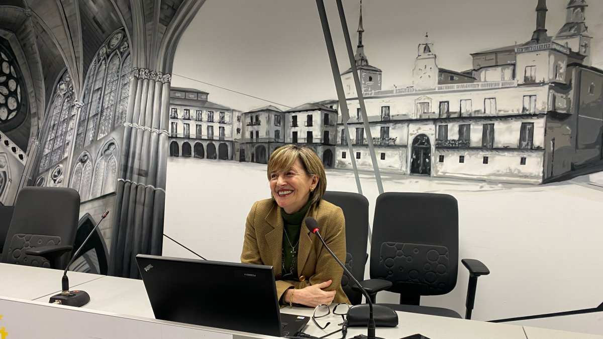 Ana Franco, en un momento de su comparecencia. A. C.