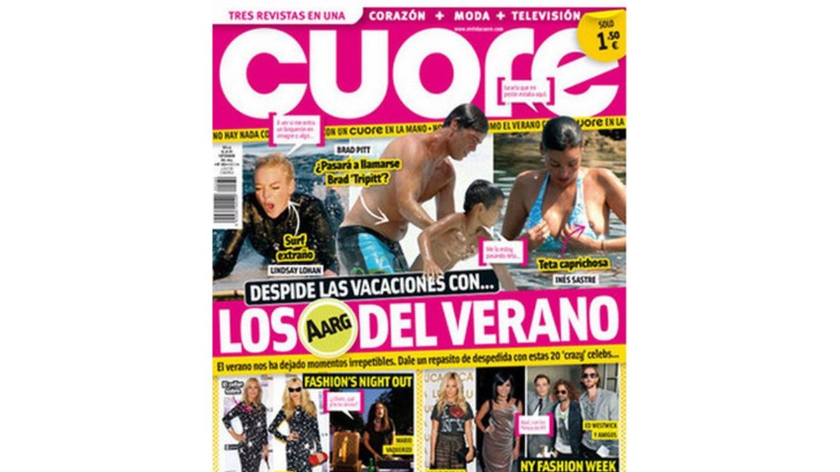 La portada de 'Cuore', esta semana.