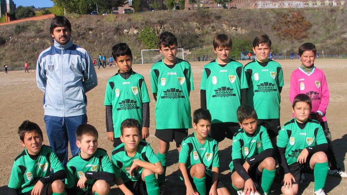 Formación del Atlético Bierzo que milita en alevines.