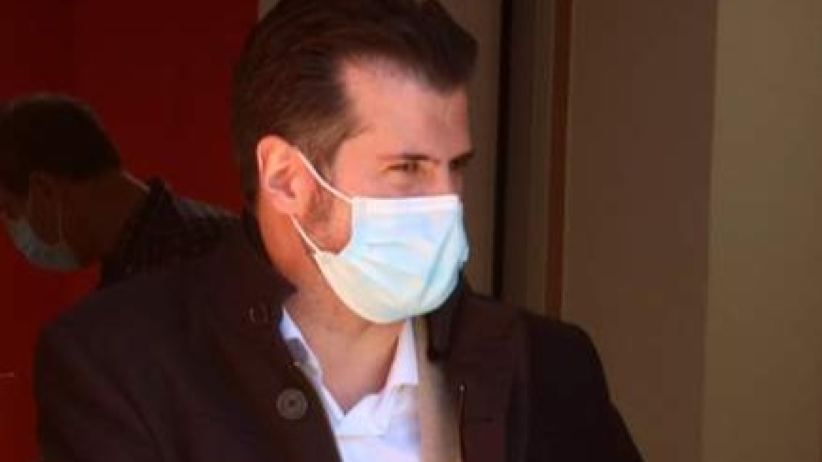 Luis Tudanca ayer, en su visita a Salamanca. JM GARCÍA