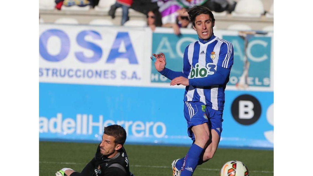 Berrocal, marcando un gol ante el Real Valladolid.