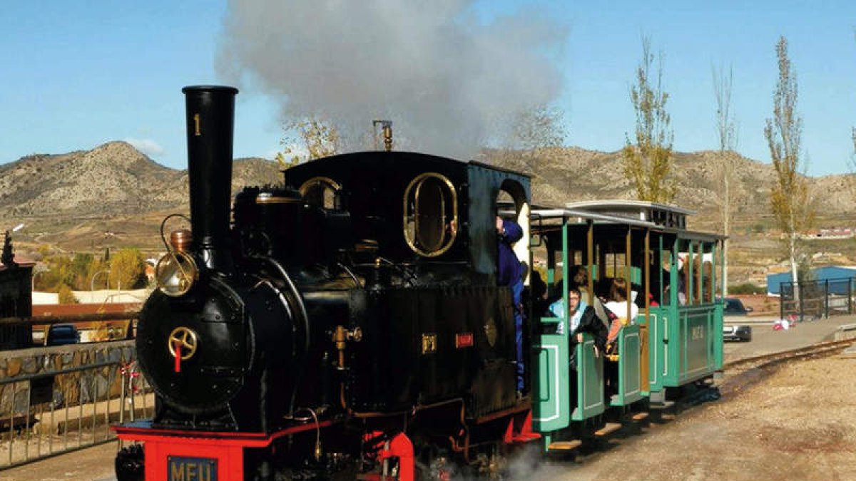 Ilustración del tren zaragozano de Utrillas.