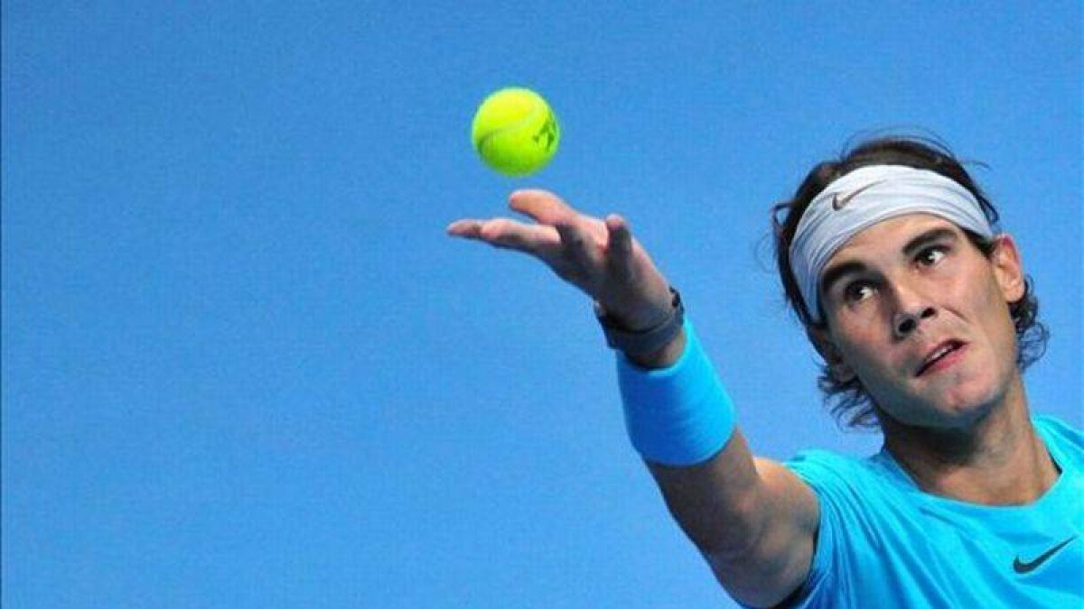 Nadal, en el partido ante Federer.
