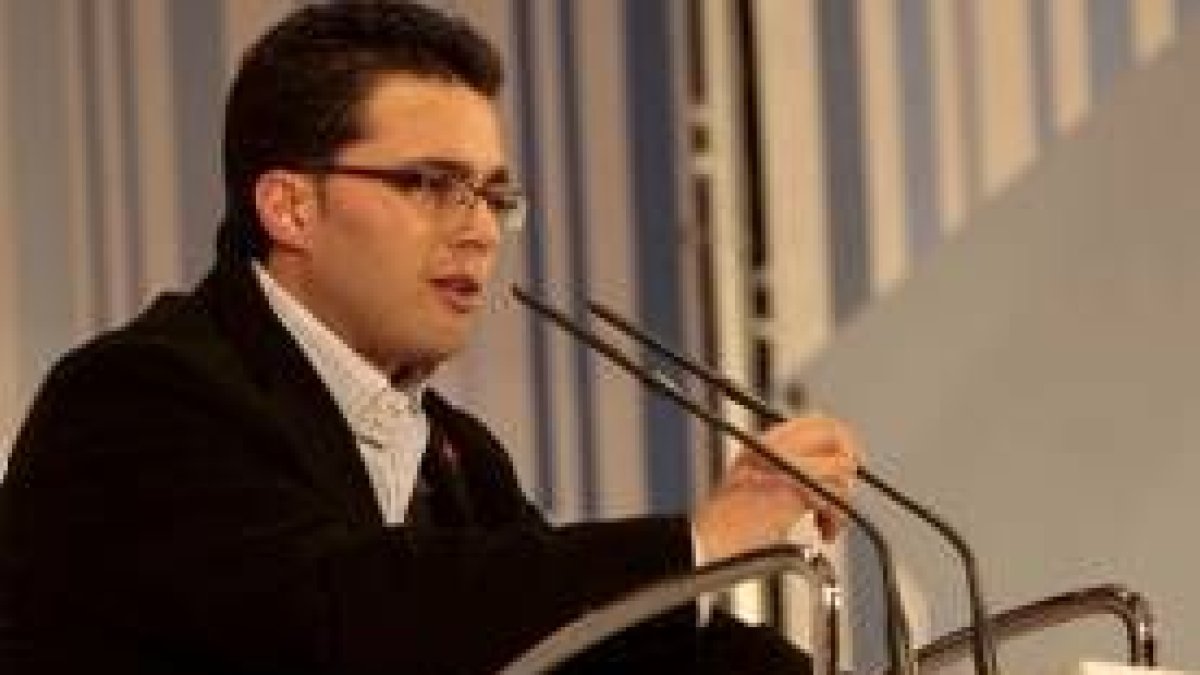 Diego Moreno, en una intervención durante un mitin de campaña