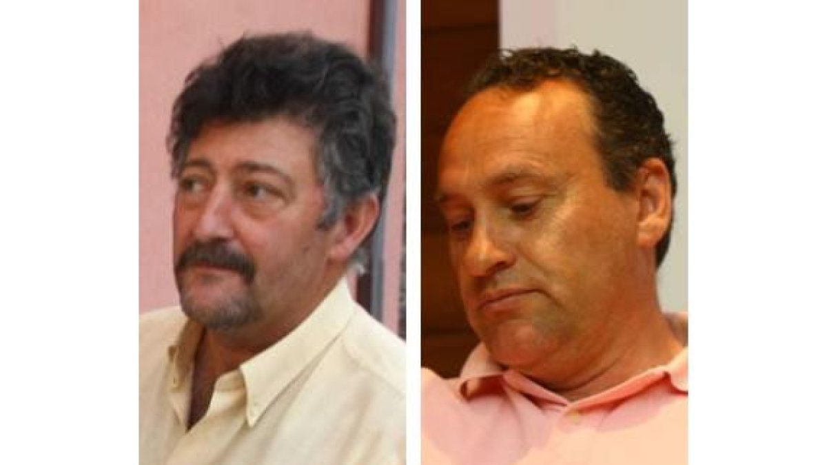 Ángel Calvo, alcalde de Páramo, y Alfonso Arias, de Molinaseca.