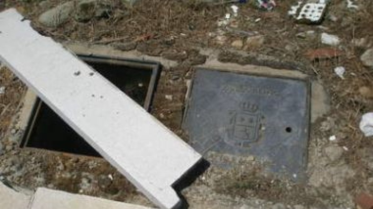 Situación de uno de los registros de agua en Villabalter.