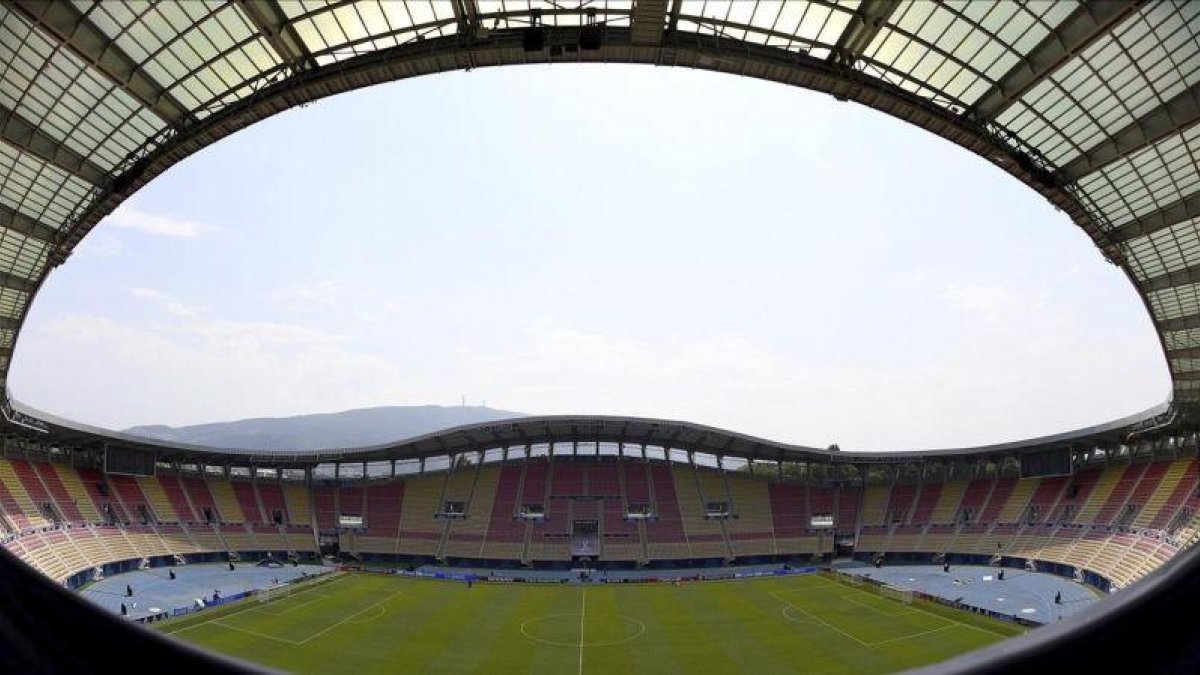 Estadio Filip II de Skopje, sede de la Supercopa de Europa 2017.