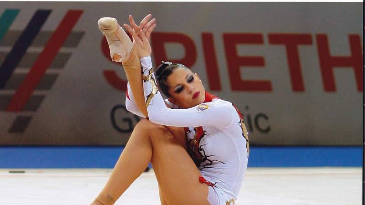 Carolina Rodríguez durante la ejecución de uno de sus ejercicios, en una imagen de archivo.