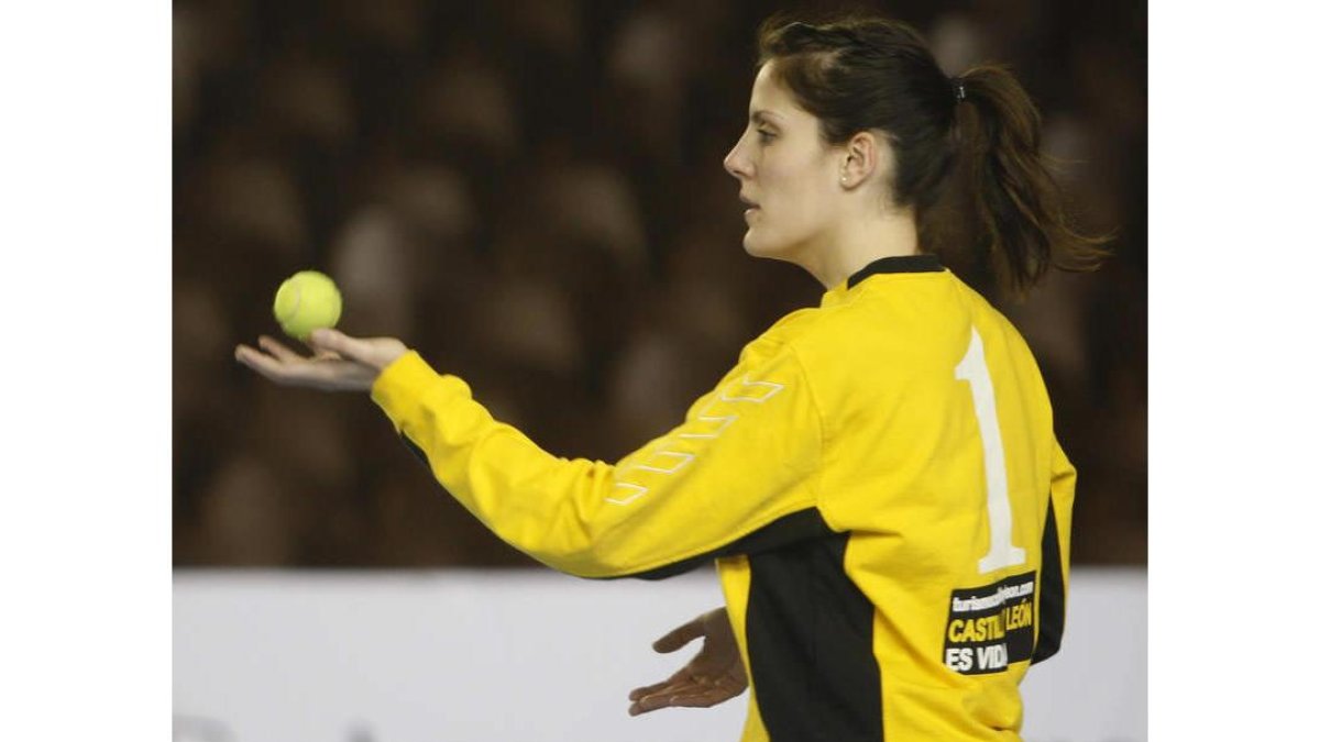 Cristina González durante un entrenamiento