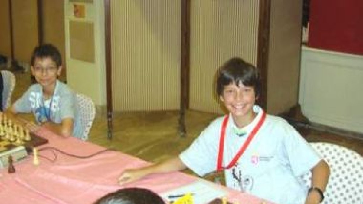 David Álvarez (i) y Héctor Láiz antes de afrontar la última ronda del campeonato de España.