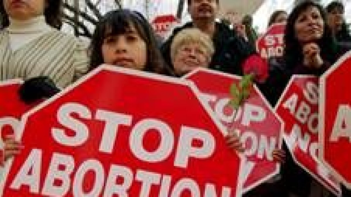 Foto de archivo de una manifestación en Washigton en contra del aborto