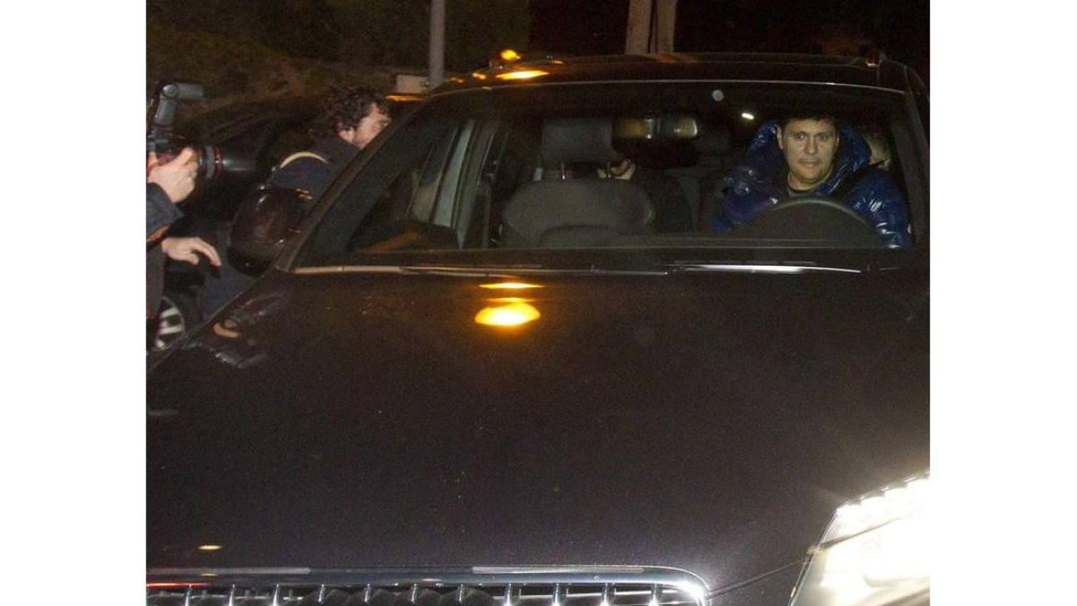 La pareja, a su llegada a la clínica Teknon.