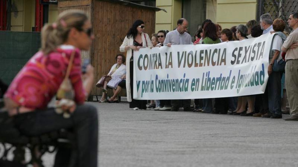 Concentración contra la violencia de género.