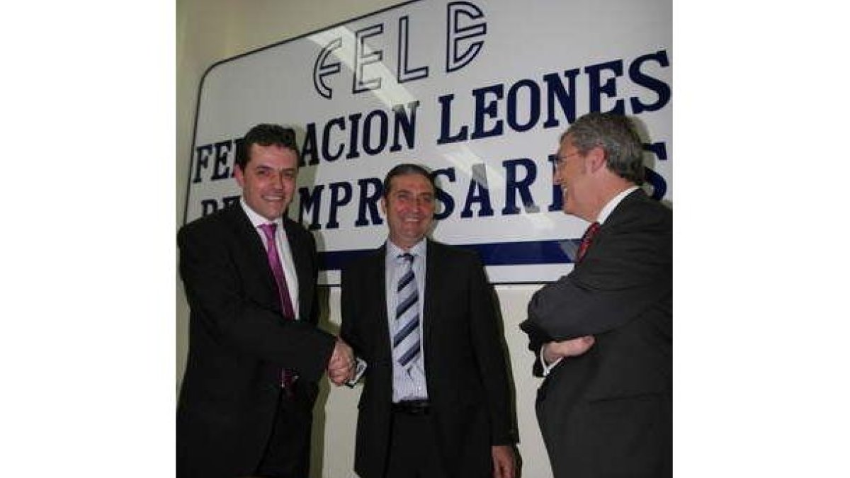 Javier Morán, Luis Martínez y Javier Cepedano, en la Fele.