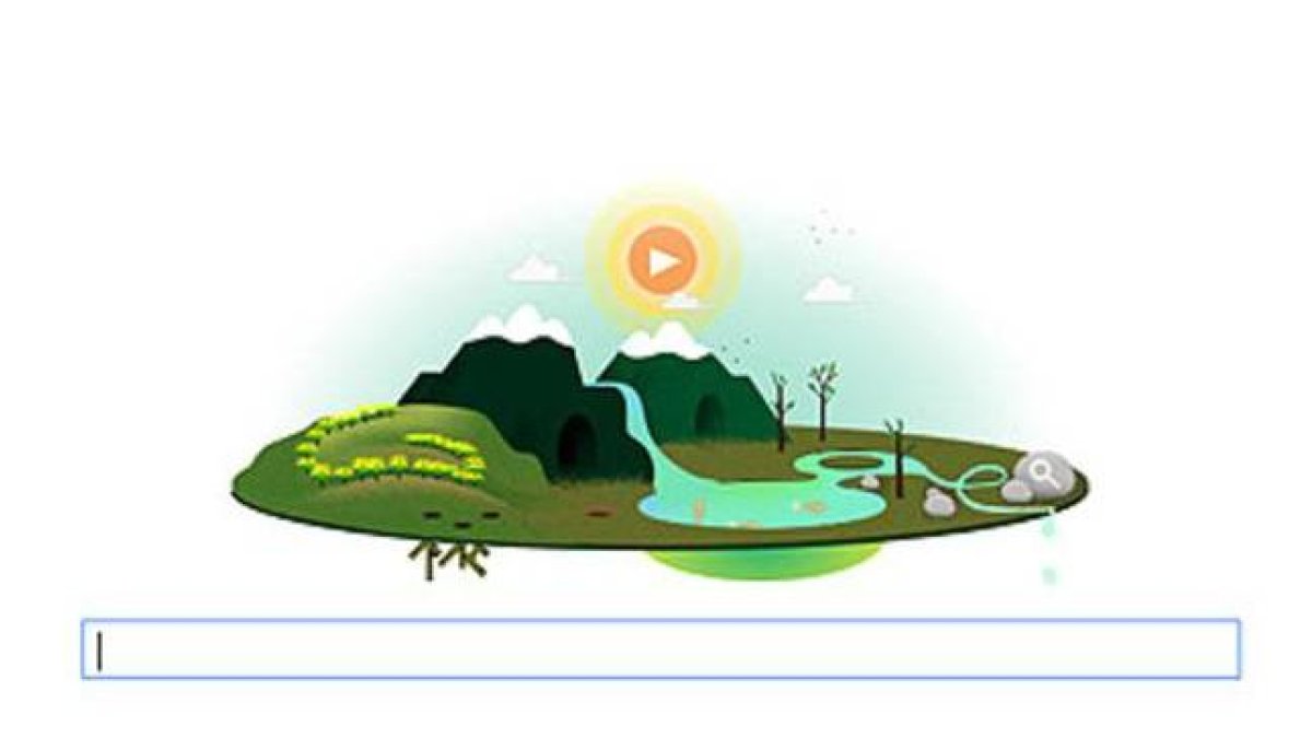 El 'doodle' de Google conmemorativo del Día de la Tierra.
