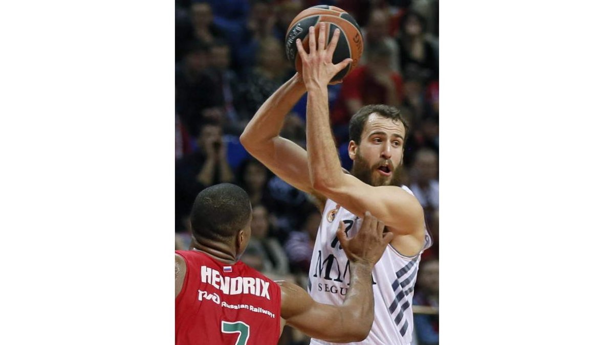 Sergio Rodríguez anotó y dio asistencias para el Madrid.