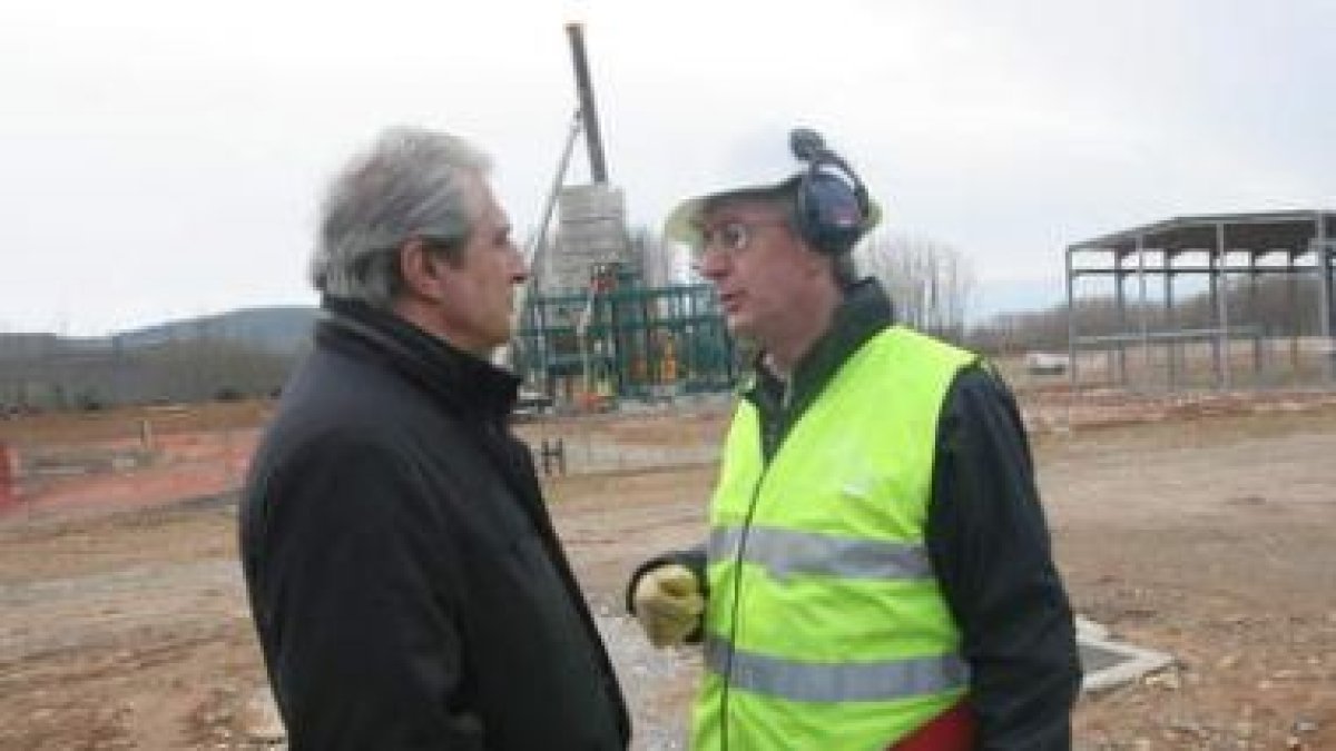 José Ángel Azuara y Pedro Otero, ayer en Cubillos.