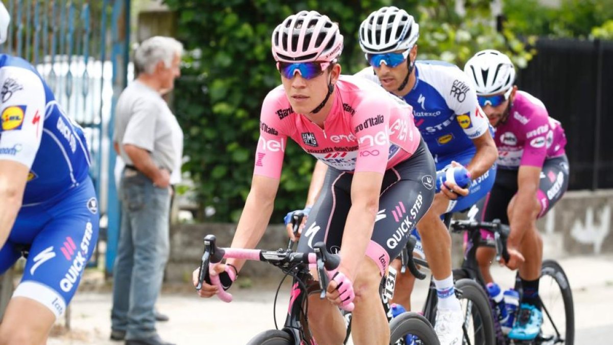El ciclista luxemburgués Bob Jungels, durante la sexta etapa del Giro del centenario.