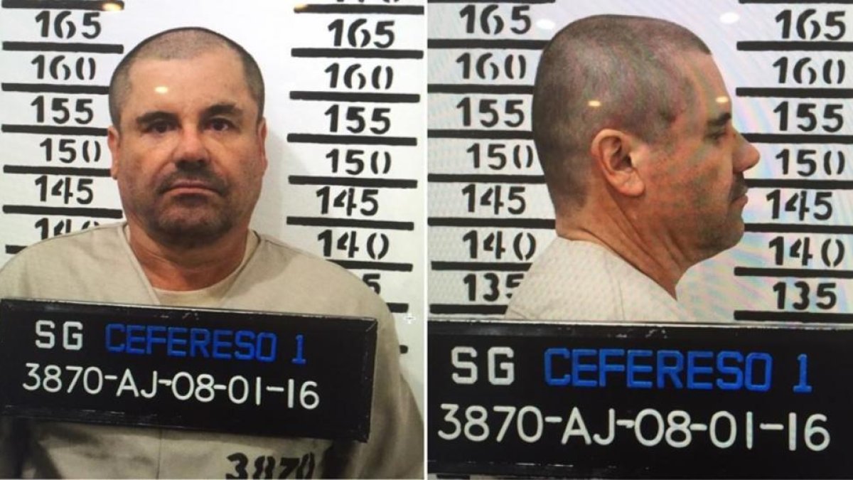 Fotos de Joaquín 'el Chapo' Guzmán tras su ingreso en el penal de alta seguridad del Altiplano (México), el 12 de enero del 2016.