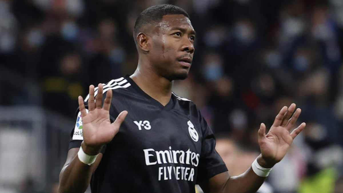 David Alaba vuelve a lesionarse y será duda para el partido contra el Manchester City. SERGIO PEREZ