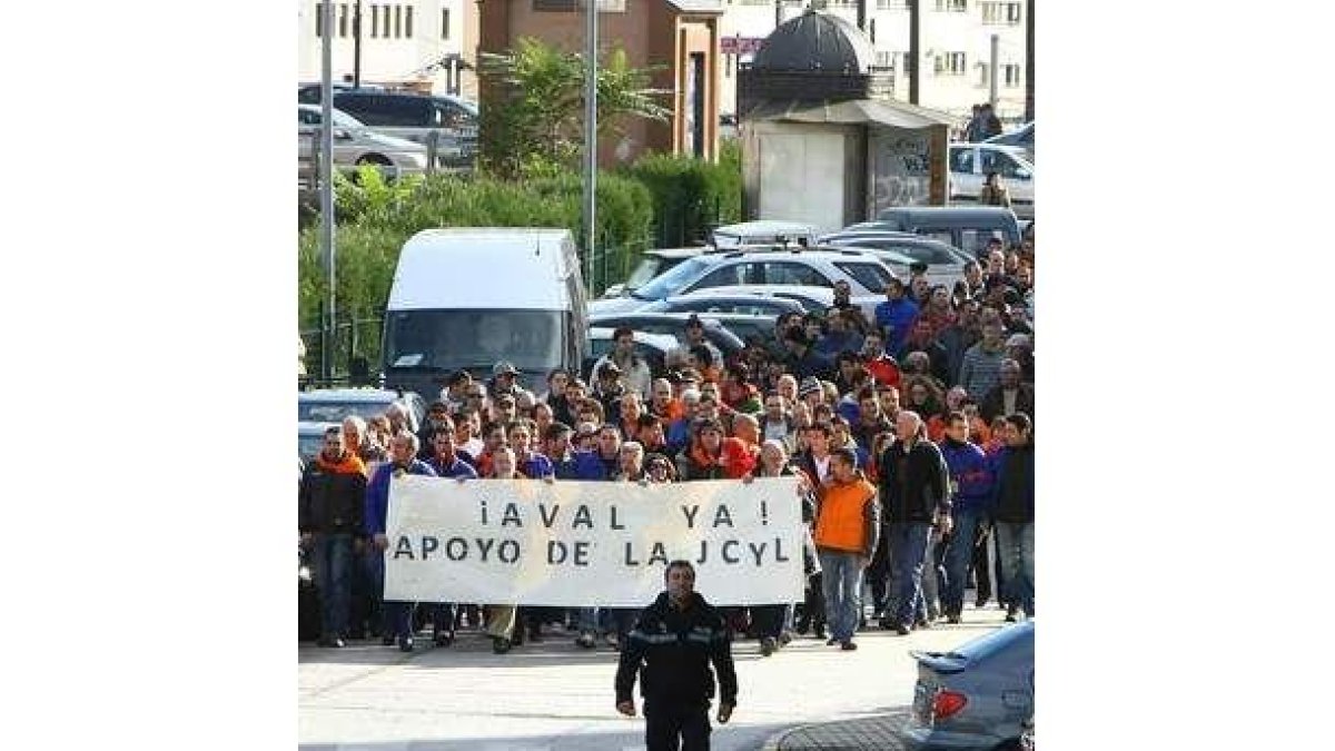 Imagen de una de las protestas de la plantilla de Coiper.