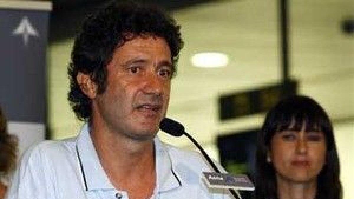 Albert Vilalta, en el aeropuerto de El Prat tras ser liberado en agosto del año pasado.