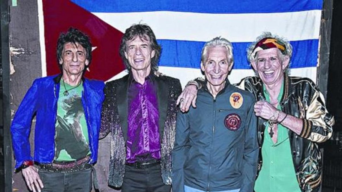 Los Rolling Stones en La Habana, en marzo de este año.